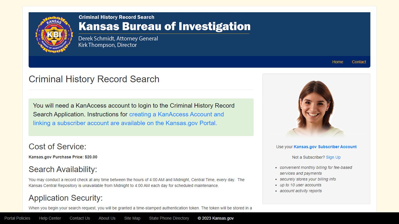 Criminal History Record Search - Kansas.gov